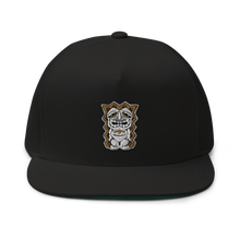 Load image into Gallery viewer, Brown and White Tiki Flat Bill Cap
