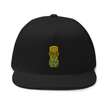 Load image into Gallery viewer, Green and Yellow Tiki Flat Bill Cap