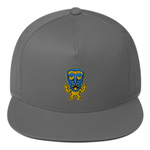 Load image into Gallery viewer, Yellow and Blue Tiki Flat Bill Cap