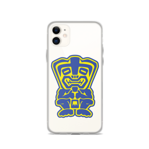 Blue and Yellow Tiki iPhone Case