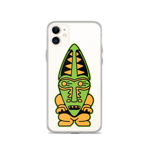 Green and Orange Tiki iPhone Case