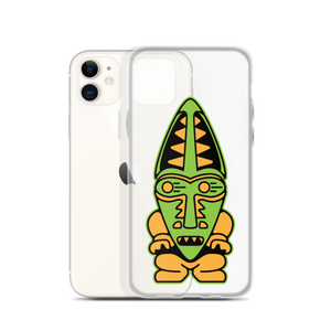 Green and Orange Tiki iPhone Case