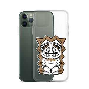 Brown and White Tiki iPhone Case