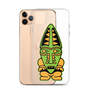 Green and Orange Tiki iPhone Case