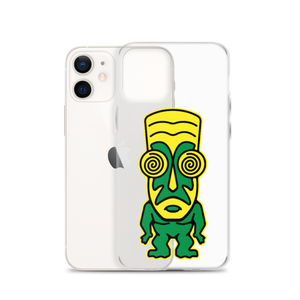 Green and Yellow Tiki iPhone Case