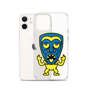 Yellow and Blue Tiki iPhone Case