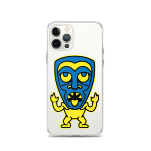 Yellow and Blue Tiki iPhone Case