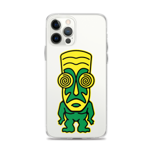 Green and Yellow Tiki iPhone Case