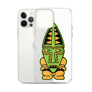 Green and Orange Tiki iPhone Case