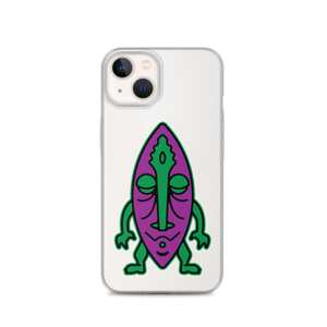 Purple and Green Tiki iPhone Case