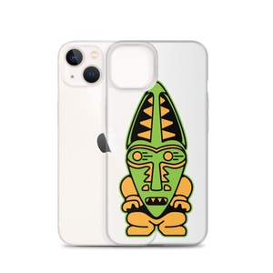 Green and Orange Tiki iPhone Case