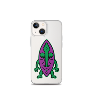 Purple and Green Tiki iPhone Case