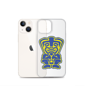 Blue and Yellow Tiki iPhone Case