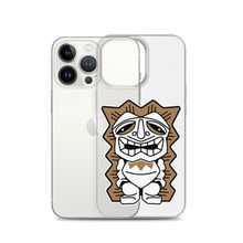 Load image into Gallery viewer, Brown and White Tiki iPhone Case