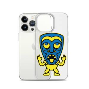 Yellow and Blue Tiki iPhone Case