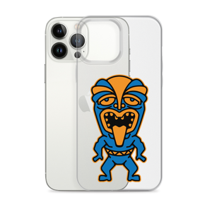 Blue and Orange Tiki iPhone Case
