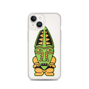 Green and Orange Tiki iPhone Case