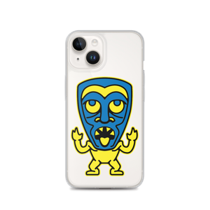 Yellow and Blue Tiki iPhone Case