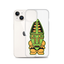 Load image into Gallery viewer, Green and Orange Tiki iPhone Case