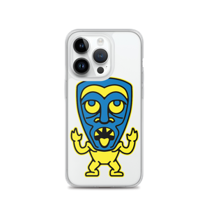 Yellow and Blue Tiki iPhone Case