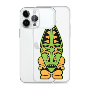 Green and Orange Tiki iPhone Case