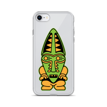 Load image into Gallery viewer, Green and Orange Tiki iPhone Case