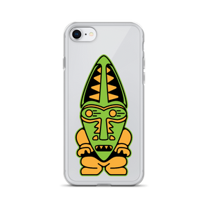 Green and Orange Tiki iPhone Case