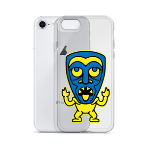 Yellow and Blue Tiki iPhone Case