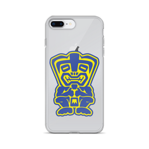 Blue and Yellow Tiki iPhone Case