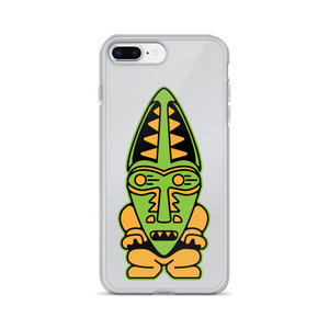 Green and Orange Tiki iPhone Case