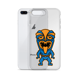 Blue and Orange Tiki iPhone Case