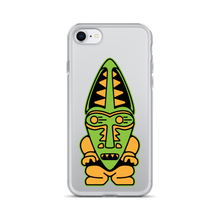 Load image into Gallery viewer, Green and Orange Tiki iPhone Case