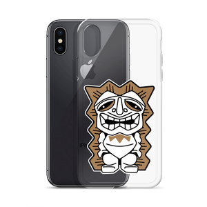 Brown and White Tiki iPhone Case
