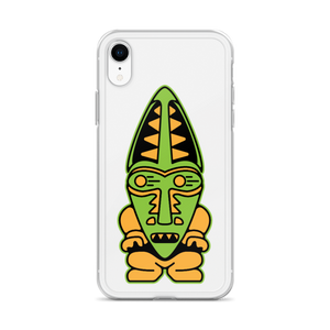 Green and Orange Tiki iPhone Case