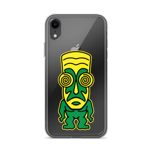 Green and Yellow Tiki iPhone Case