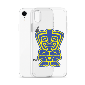 Blue and Yellow Tiki iPhone Case