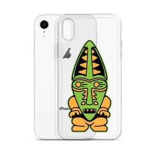 Green and Orange Tiki iPhone Case