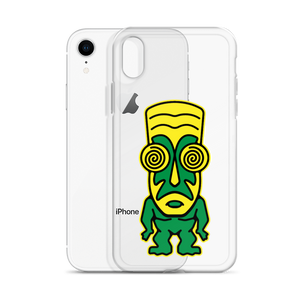 Green and Yellow Tiki iPhone Case