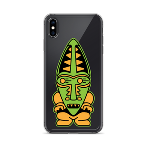 Green and Orange Tiki iPhone Case