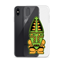 Load image into Gallery viewer, Green and Orange Tiki iPhone Case