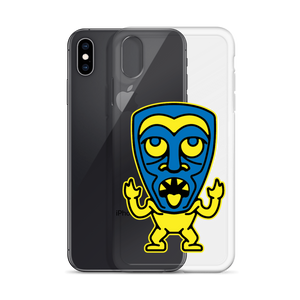 Yellow and Blue Tiki iPhone Case