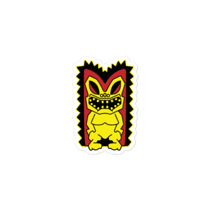 Yellow and Red Tiki Bubble-free stickers