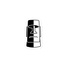 Load image into Gallery viewer, Black and White Moai Bubble-free stickers
