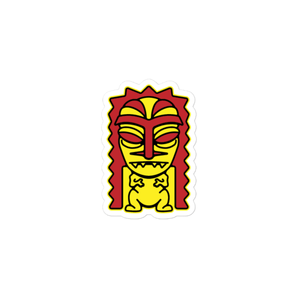 Red and Yellow Tiki Bubble-free stickers
