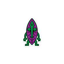 Load image into Gallery viewer, Purple and Green Tiki Bubble-free stickers