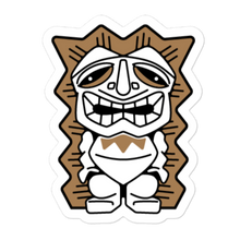 Load image into Gallery viewer, White and Brown Tiki Bubble-free stickers
