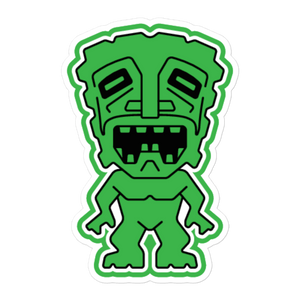 Green Tiki Bubble-free sticker