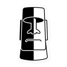 Load image into Gallery viewer, Black and White Moai Bubble-free stickers