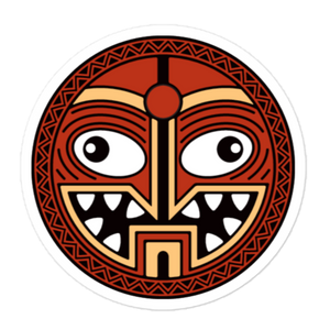 Tiki Face Four Bubble-free stickers