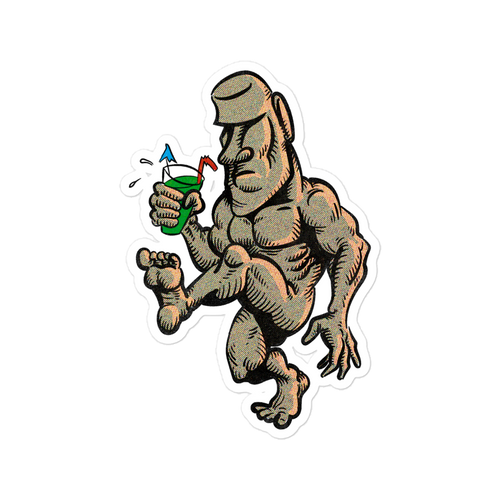 Groovin Moai Bubble-free stickers